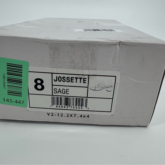 Journee Signature Collection Women's Green Leather Jossette Heeled Sandals Size - Picture 10 of 10